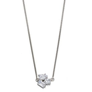 Fiorelli Silver & CZ Choker Necklace